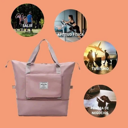 Bolso Plegable Viajero +10 Compartimientos